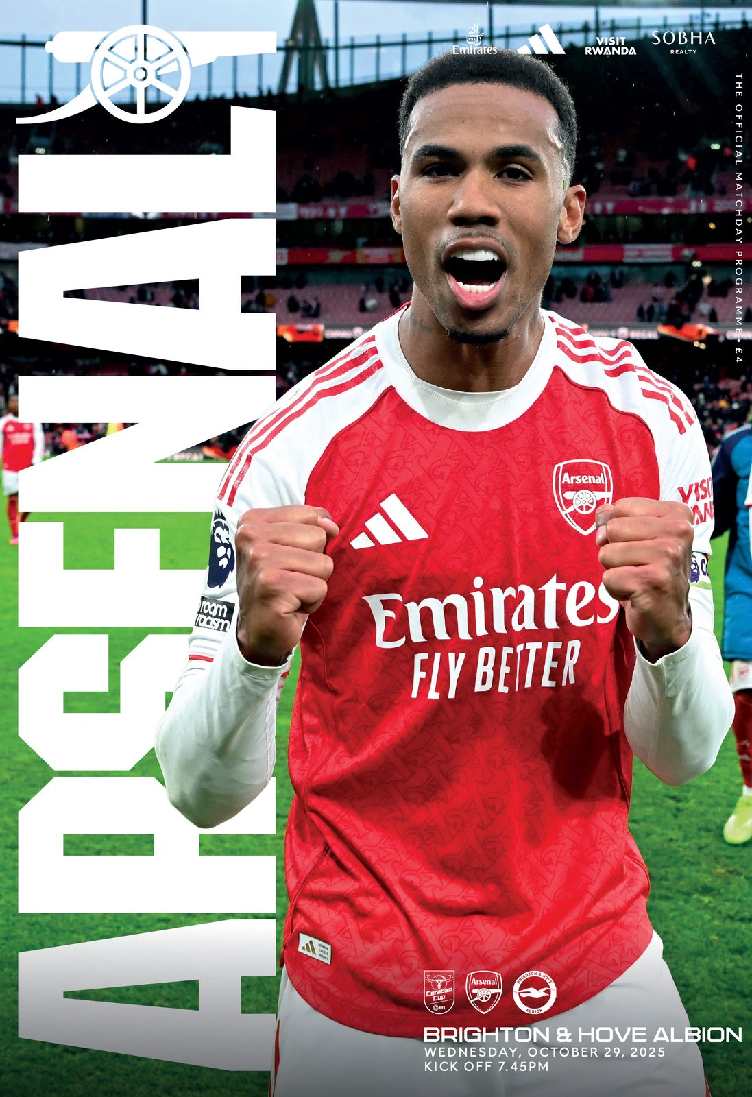 ARSENAL V BRIGHTON & HA | WEDNESDAY, OCTOBER 29 | Arsenalprogrammes
